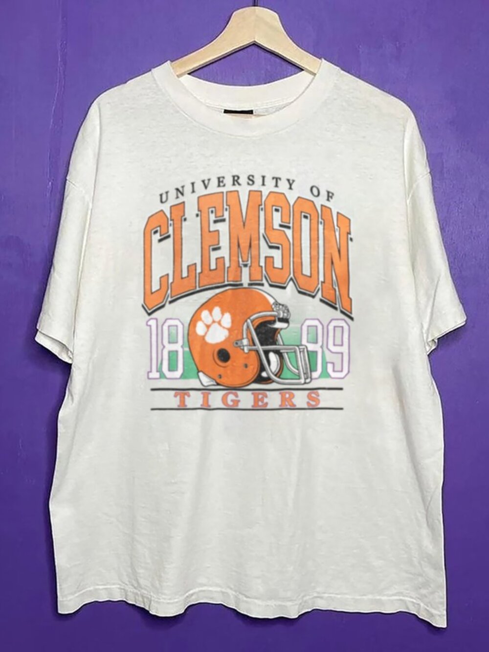 Vintage University of Clemson Tigers 1889 Shirt, Clemson Tigers Football Shirt